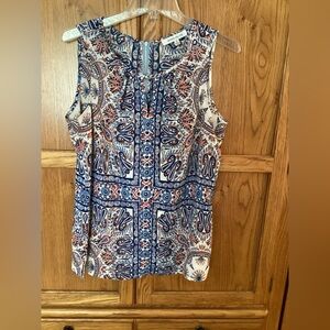 Rose & Olive Paisley Sleeveless Blouse